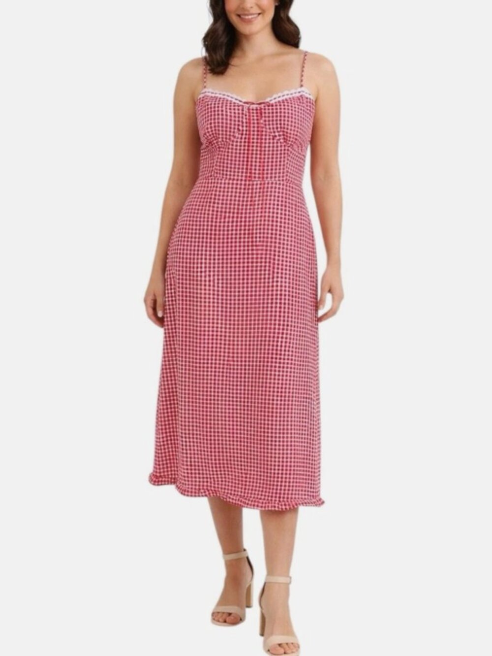 Gingham Midi Dress